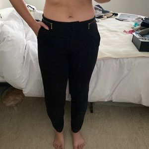 H&M black work pants with gold detailing / size 2